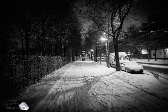 Silent Empty Winter Night - Litfaßsäule in der St.-Bonifatius-Straße (Foto: Eric Paul)