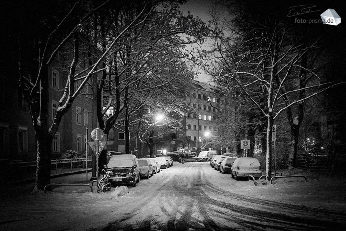 Silent Empty Winter Night - Leere Straßen in München (Foto: Eric Paul)
